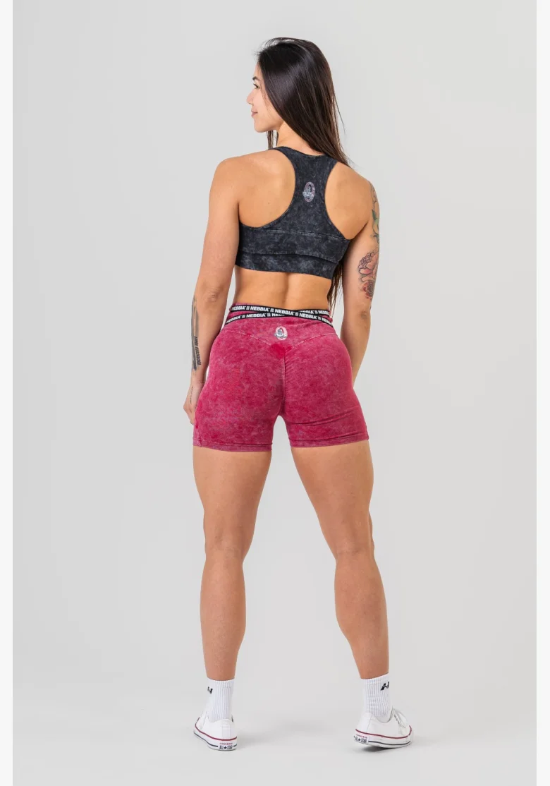 NEBBIA • NEBBIA Washed legínové šortky s vysokým pasem HERITAGE • Nebshop.cz