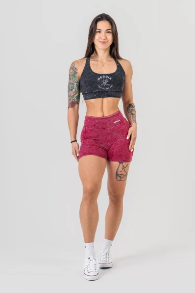 NEBBIA • NEBBIA Washed legínové šortky s vysokým pasem HERITAGE • Nebshop.cz