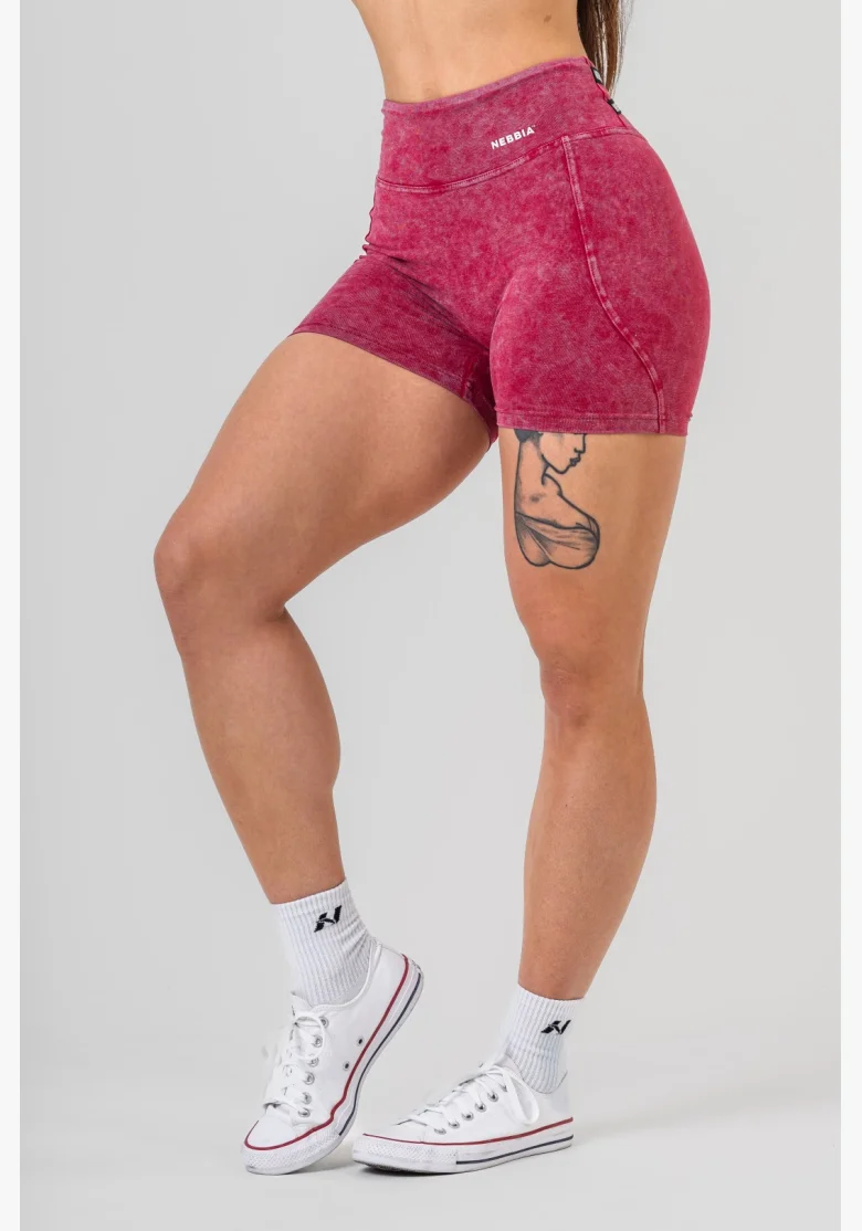 NEBBIA • NEBBIA Washed legínové šortky s vysokým pasem HERITAGE • Nebshop.cz