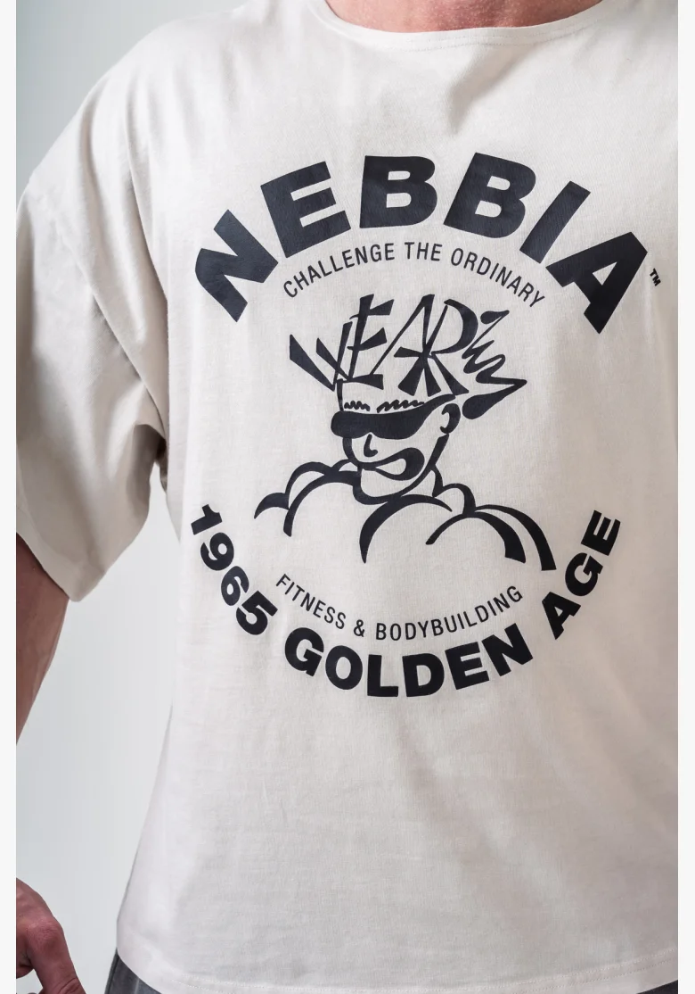 NEBBIA • NEBBIA Washed bavlnený rag top GOLDEN AGE šedé • Nebshop.cz