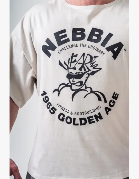 NEBBIA • NEBBIA Washed bavlnený rag top GOLDEN AGE šedé • Nebshop.cz