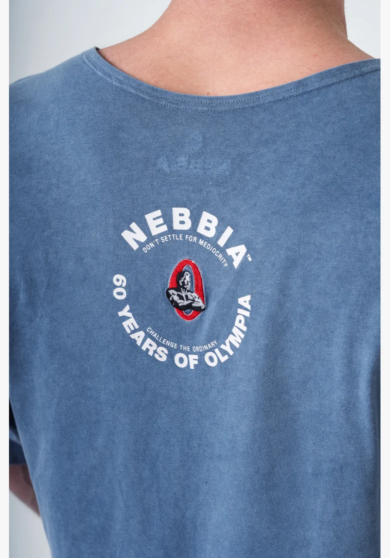 NEBBIA • NEBBIA Washed bavlnený rag top GOLDEN AGE modré • Nebshop.cz