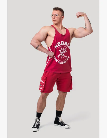 NEBBIA • NEBBIA Washed muscle back stringer GOLDEN AGE šedé • Nebshop.cz