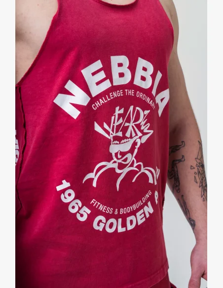 NEBBIA • NEBBIA Washed muscle back stringer GOLDEN AGE šedé • Nebshop.cz
