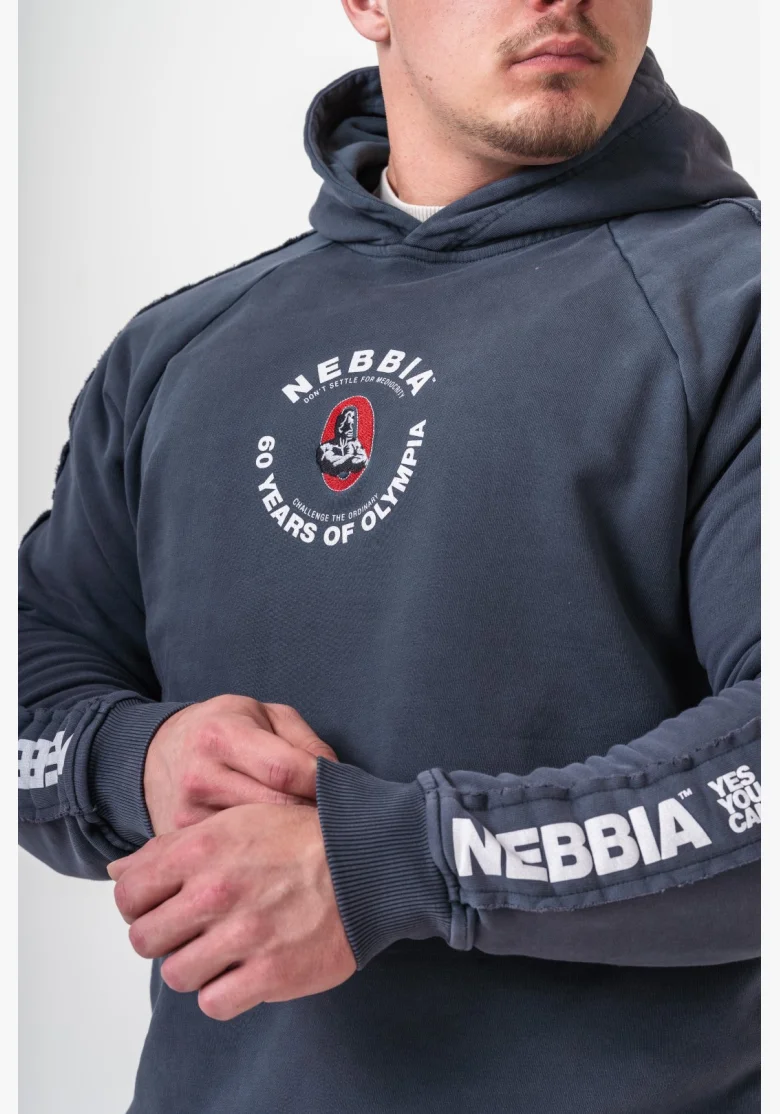 NEBBIA • NEBBIA Washed mikina s kapucí HERITAGE černá • Nebshop.cz