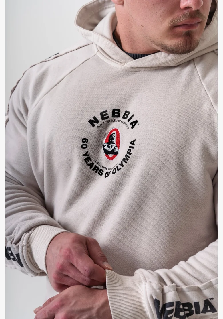 NEBBIA • NEBBIA Washed mikina s kapucí HERITAGE krémová • Nebshop.cz