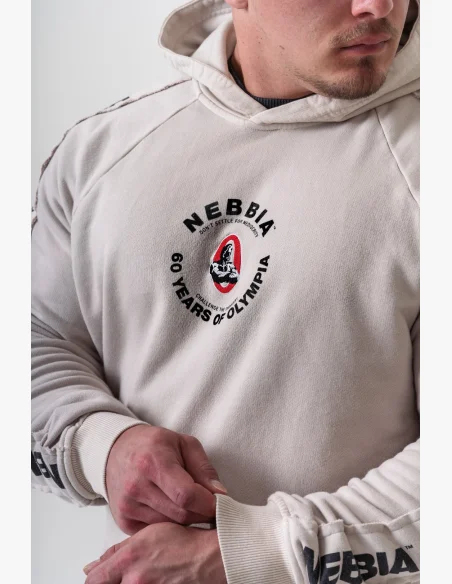 NEBBIA • NEBBIA Washed mikina s kapucí HERITAGE krémová • Nebshop.cz