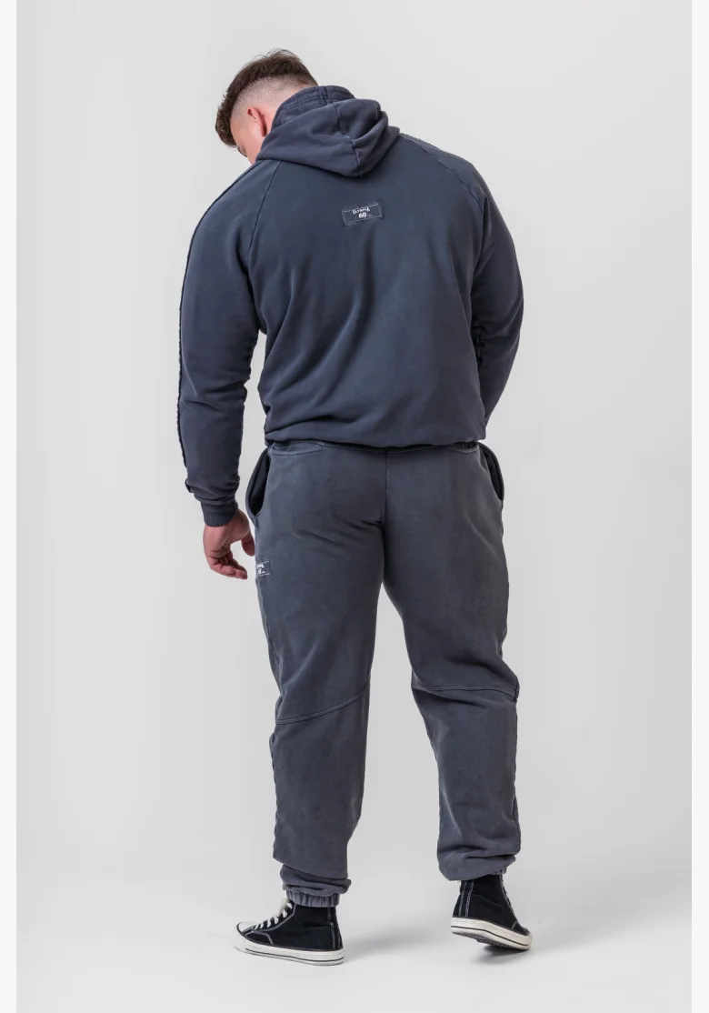 NEBBIA • NEBBIA Washed tepláky s kapsami LEGEND černé • Nebshop.cz