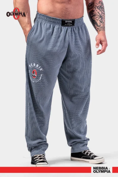 NEBBIA • NEBBIA Oversized tepláky SIGNATURE modré • Nebshop.cz