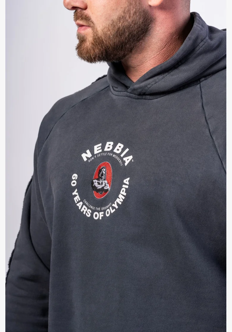 NEBBIA • NEBBIA Washed mikina s kapucí HERITAGE černá • Nebshop.cz