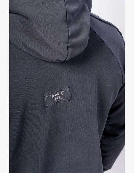 NEBBIA • NEBBIA Washed mikina s kapucí HERITAGE černá • Nebshop.cz