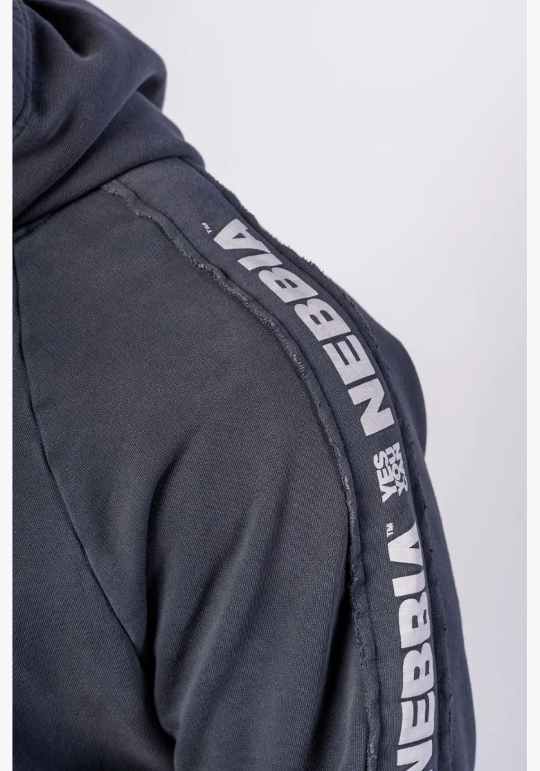 NEBBIA • NEBBIA Washed mikina s kapucí HERITAGE černá • Nebshop.cz