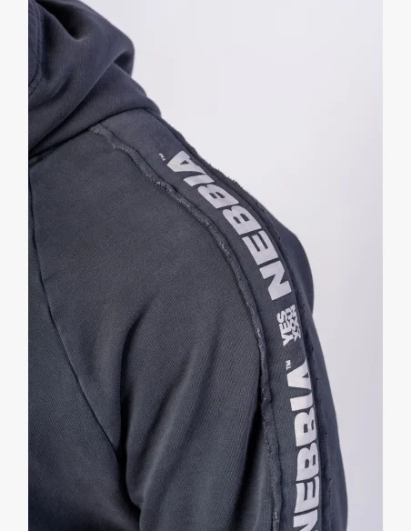 NEBBIA • NEBBIA Washed mikina s kapucí HERITAGE černá • Nebshop.cz