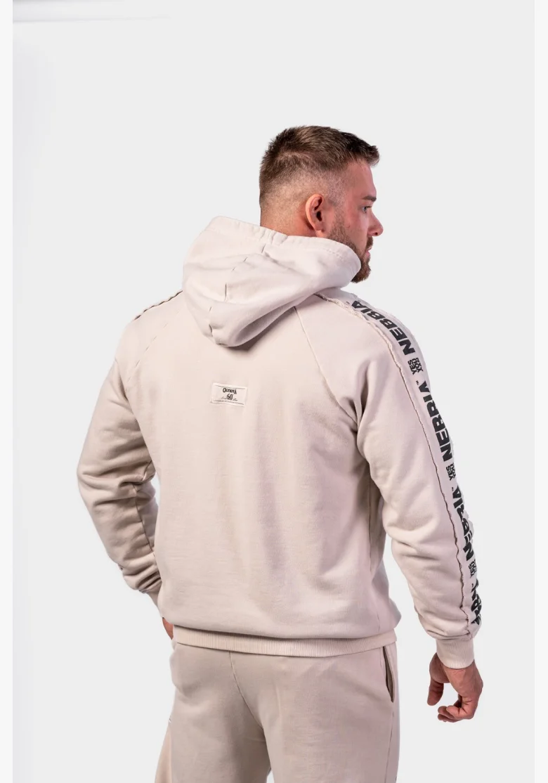 NEBBIA • NEBBIA Washed mikina s kapucí HERITAGE krémová • Nebshop.cz