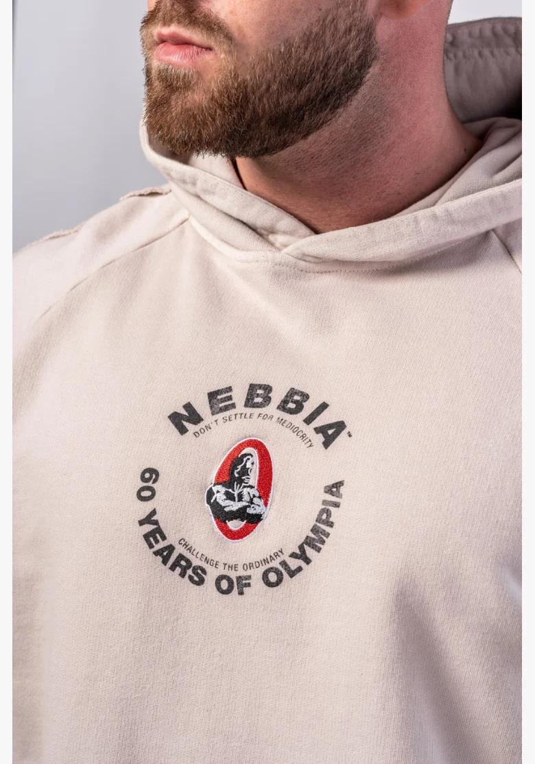 NEBBIA • NEBBIA Washed mikina s kapucí HERITAGE krémová • Nebshop.cz