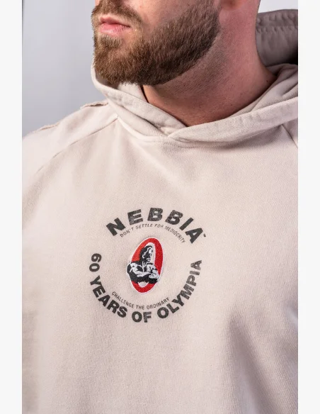 NEBBIA • NEBBIA Washed mikina s kapucí HERITAGE krémová • Nebshop.cz