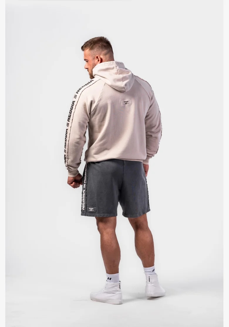 NEBBIA • NEBBIA Washed mikina s kapucí HERITAGE krémová • Nebshop.cz