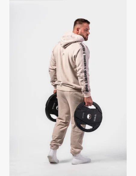 NEBBIA • NEBBIA Washed mikina s kapucí HERITAGE krémová • Nebshop.cz