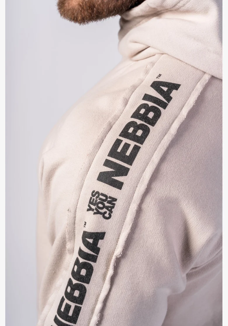 NEBBIA • NEBBIA Washed mikina s kapucí HERITAGE krémová • Nebshop.cz