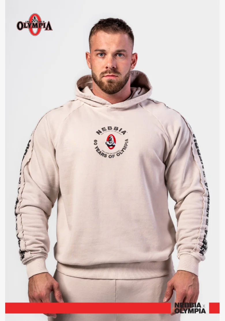 NEBBIA • NEBBIA Washed mikina s kapucí HERITAGE krémová • Nebshop.cz