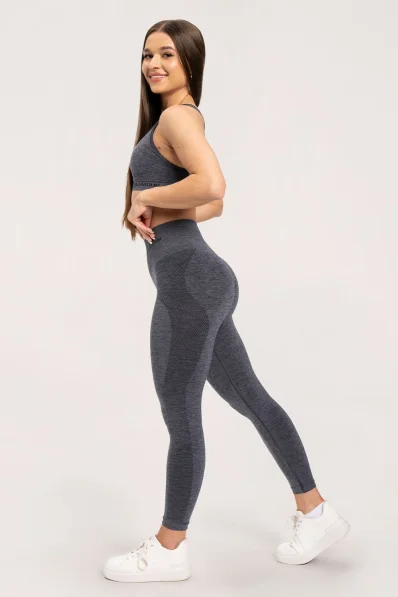 Gym Glamour Bezešvé legíny bez push-up efektu Dark Grey • Nebshop.cz 2