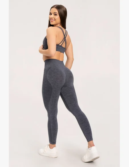 Gym Glamour Bezešvé legíny bez push-up efektu Dark Grey • Nebshop.cz