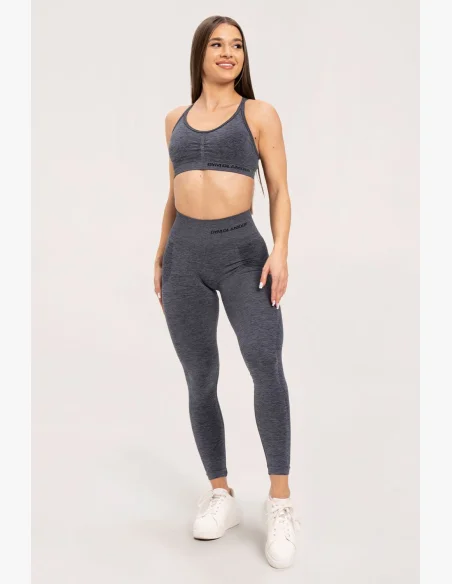 Gym Glamour Bezešvé legíny bez push-up efektu Dark Grey • Nebshop.cz