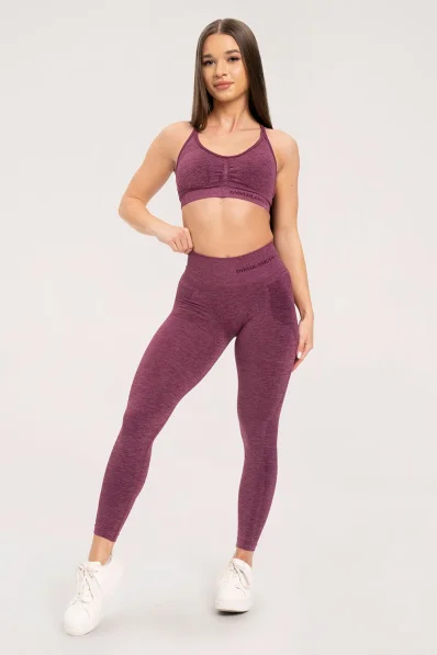 Gym Glamour Bezešvé legíny bez push-up efektu Cherry • Nebshop.cz