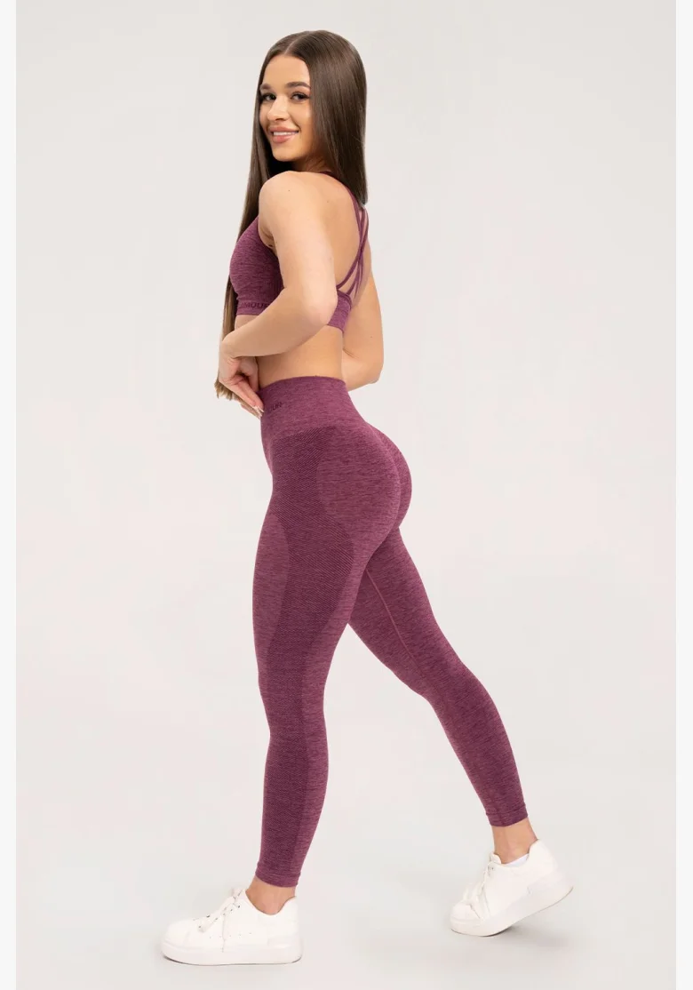 Gym Glamour Bezešvé legíny bez push-up efektu Cherry • Nebshop.cz