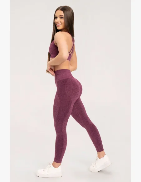 Gym Glamour Bezešvé legíny bez push-up efektu Cherry • Nebshop.cz