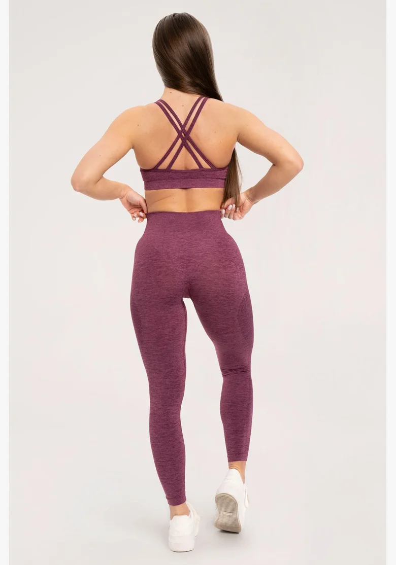 Gym Glamour Bezešvé legíny bez push-up efektu Cherry • Nebshop.cz
