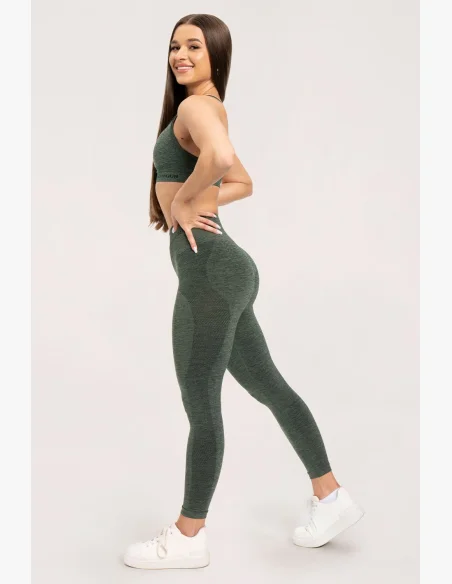 Gym Glamour Bezešvé legíny bez push-up efektu Green • Nebshop.cz