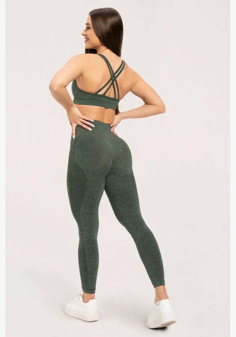 Gym Glamour Bezešvé legíny bez push-up efektu Green • Nebshop.cz