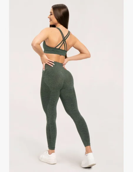 Gym Glamour Bezešvé legíny bez push-up efektu Green • Nebshop.cz