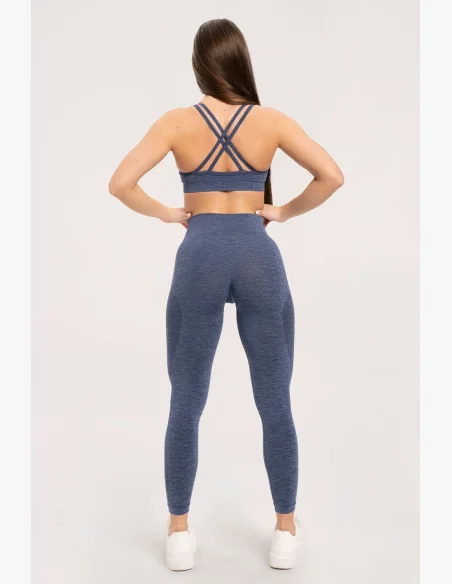 Gym Glamour Bezešvé legíny bez push-up efektu Dark Blue • Nebshop.cz