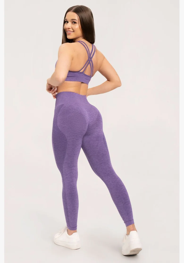 Gym Glamour Bezešvé legíny bez push-up efektu Violet • Nebshop.cz