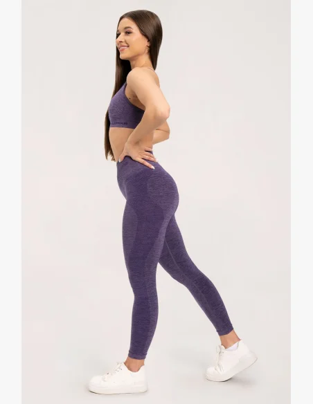 Gym Glamour Bezešvé legíny bez push-up efektu Plum • Nebshop.cz