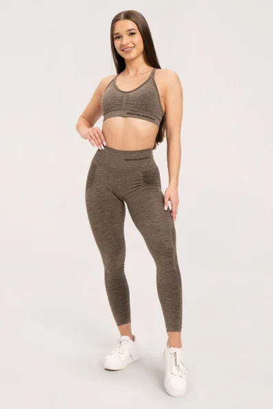 Gym Glamour Bezešvé legíny bez push-up efektu Plum • Nebshop.cz