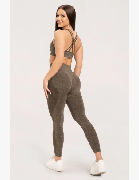 Gym Glamour Bezešvé legíny bez push-up efektu Plum • Nebshop.cz