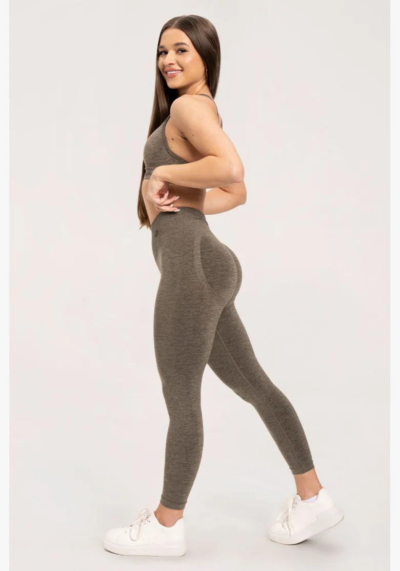 Gym Glamour Legíny seamless deep push up Espresso • Nebshop.cz