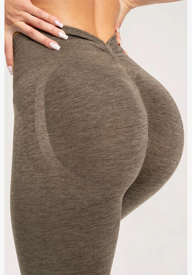 Gym Glamour Legíny seamless deep push up Espresso • Nebshop.cz