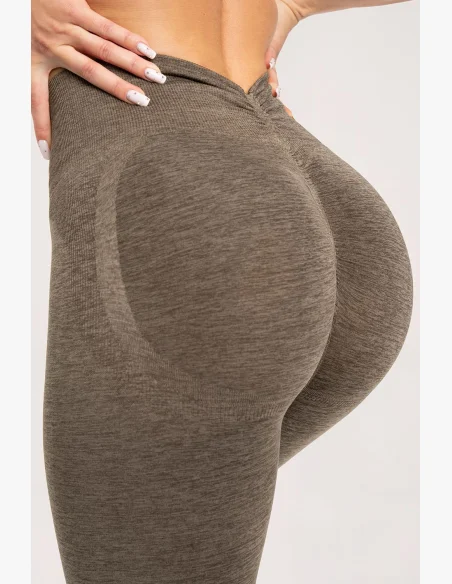 Gym Glamour Legíny seamless deep push up Espresso • Nebshop.cz