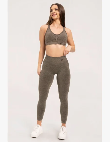 Gym Glamour Legíny seamless deep push up Espresso • Nebshop.cz