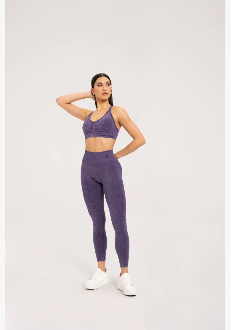 Gym Glamour Legíny seamless push up dark plum • Nebshop.cz