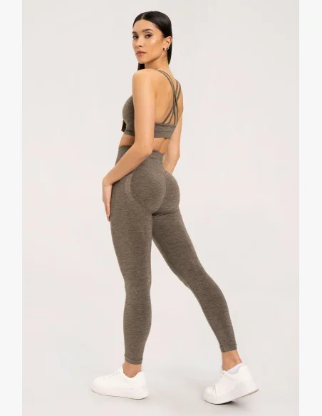 Gym Glamour Legíny seamless push up dark espresso • Nebshop.cz