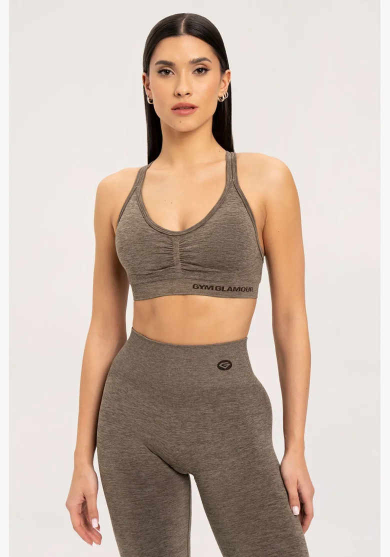 Gym Glamour Legíny seamless push up dark espresso • Nebshop.cz