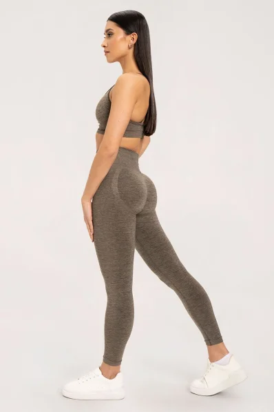 Gym Glamour Legíny seamless push up dark espresso • Nebshop.cz
