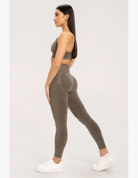Gym Glamour Legíny seamless push up dark espresso • Nebshop.cz
