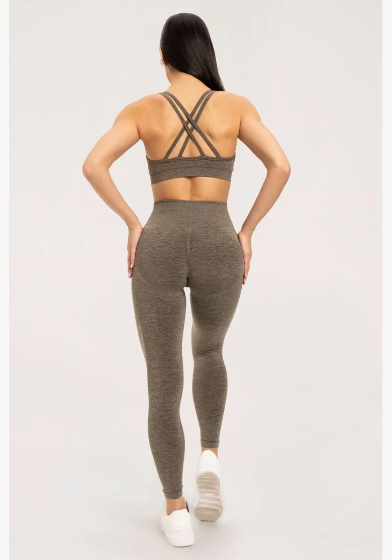 Gym Glamour Legíny seamless push up dark espresso • Nebshop.cz