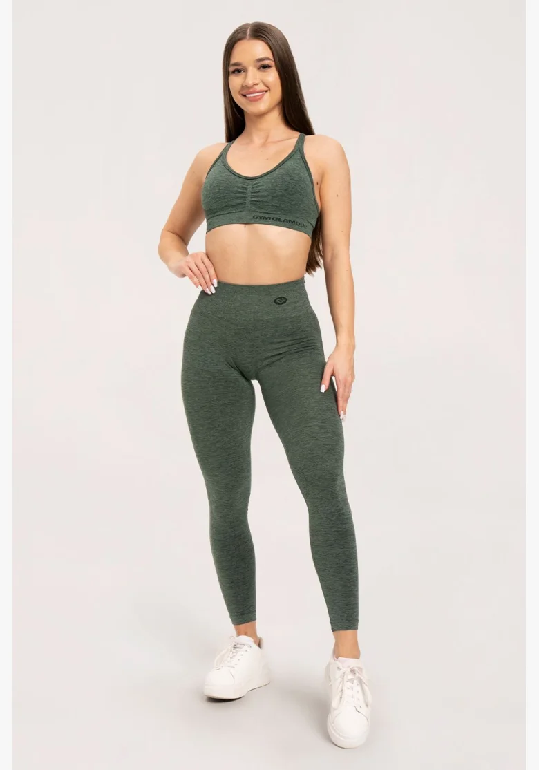 Gym Glamour Legíny seamless deep push up green • Nebshop.cz